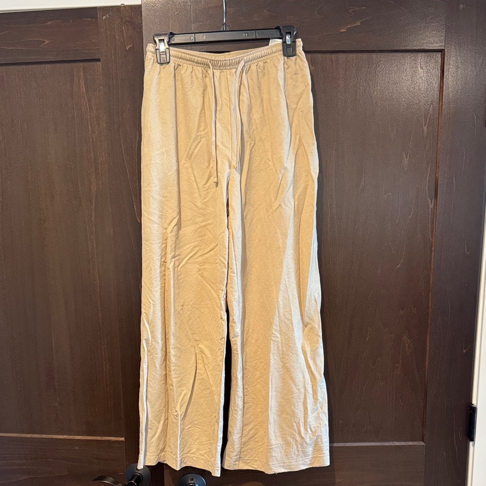 H&M Women's Wide Leg Beige Pants